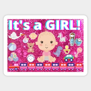 It's a Baby Girl Sticker